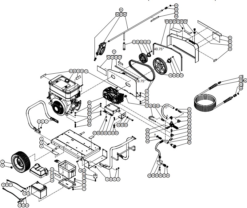 MITM CW-4004-5MV0 pressure washer parts and manual